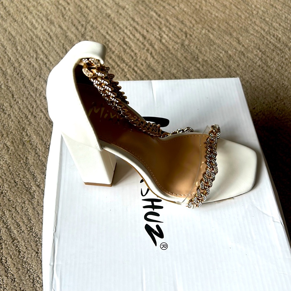 Mixxshuz style name Candy in white new in box .